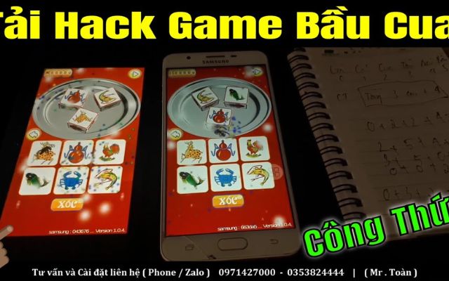 Dùng phần mềm hack game bầu cua